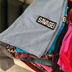 Savage Barbell Sky Blue Athletic Shorts
